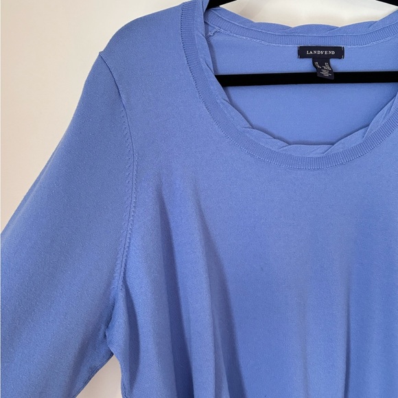 Lands’End Women’s Classic Blue Sweater Size 2XL - Picture 3 of 16